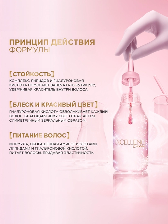 L'Oreal Paris Стойкая крем-краска для волос "Excellence", оттенок 7.1, Русый пепельный