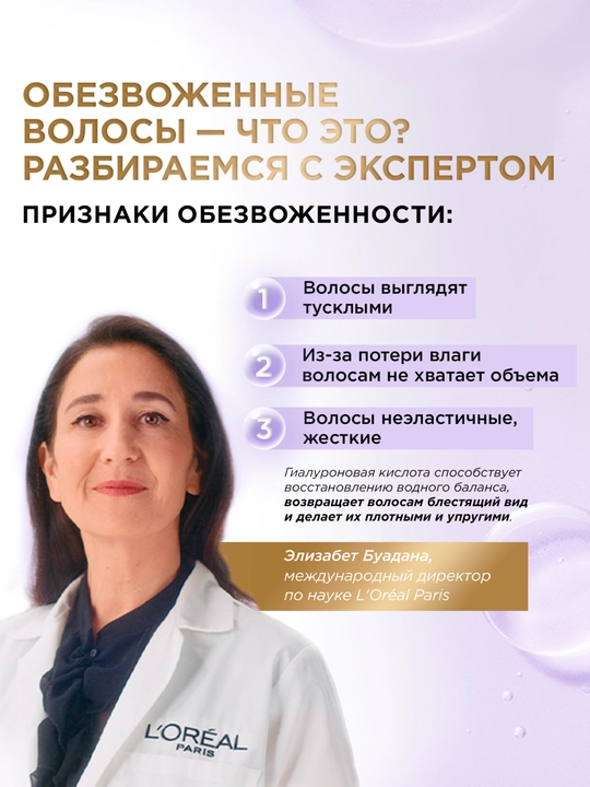 L'Oreal Paris Маска "Elseve, Гиалурон Наполнитель", для обезвоженных и тонких волос, 300 мл