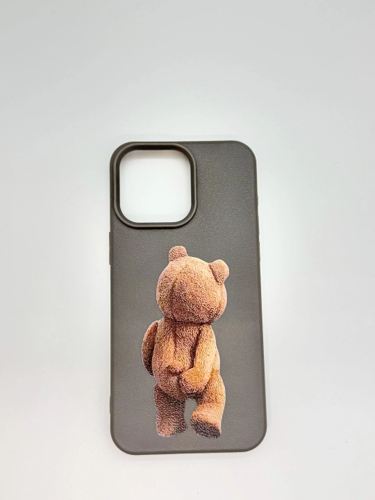 IPhone 16 Pro Max / 15 Pro Max uchun, 3D effektli ayiqcha dizayndagi g‘ilof - 