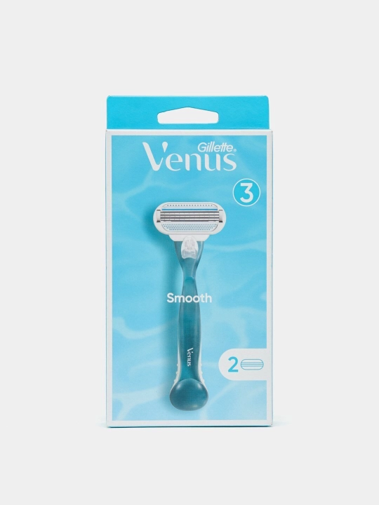 Женская бритва Venus Smooth, с 2 сменными кассетами