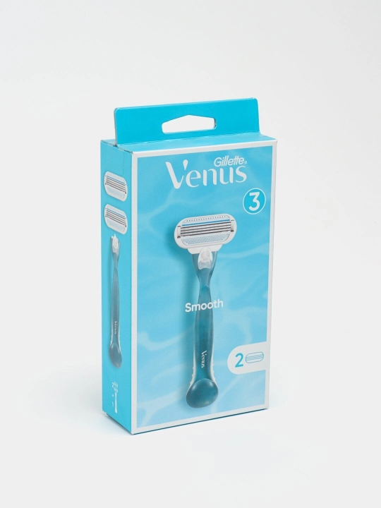 Женская бритва Venus Smooth, с 2 сменными кассетами