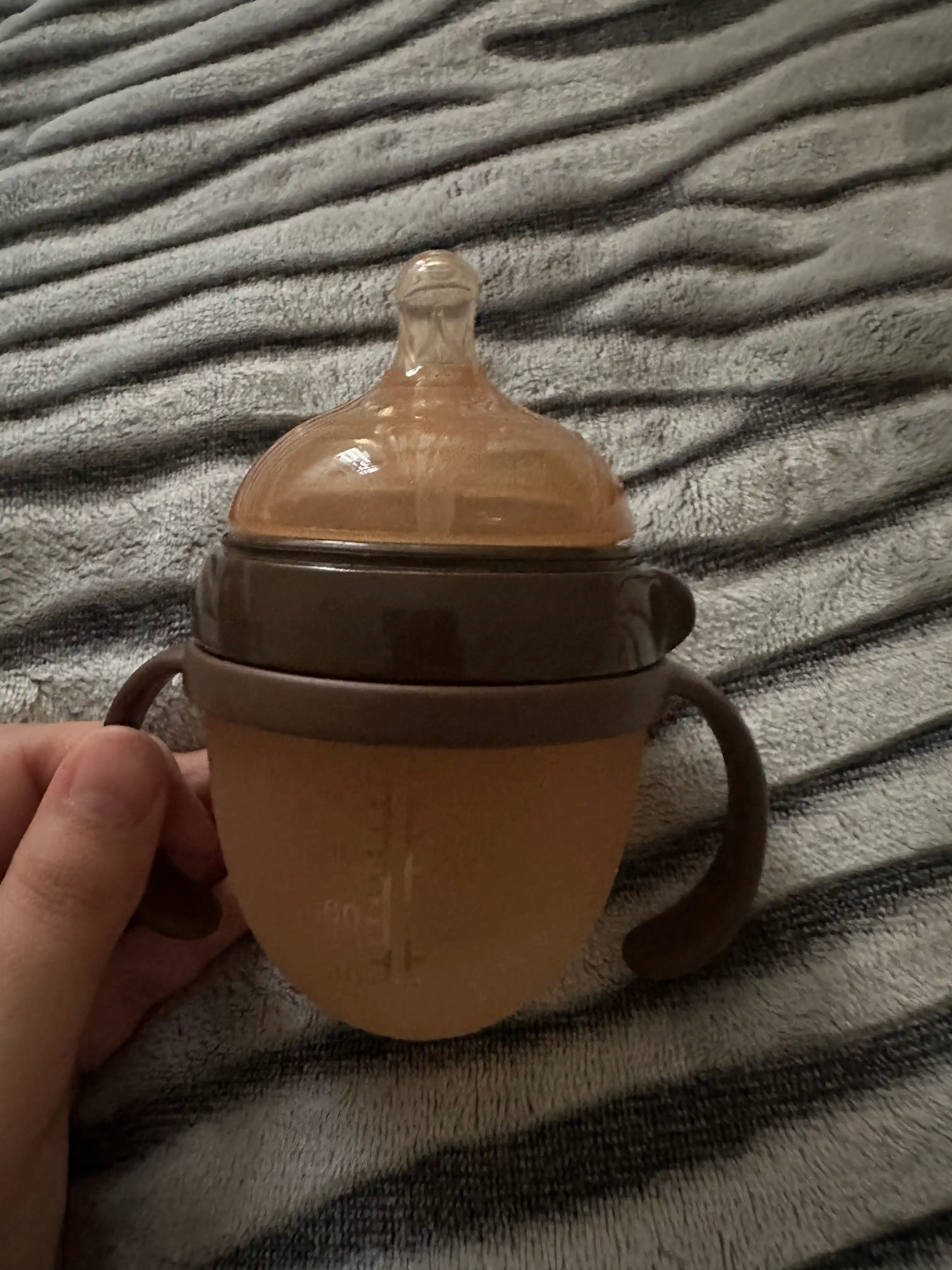 Детская бутылочка для кормления, с ручкой, силиконовая соска