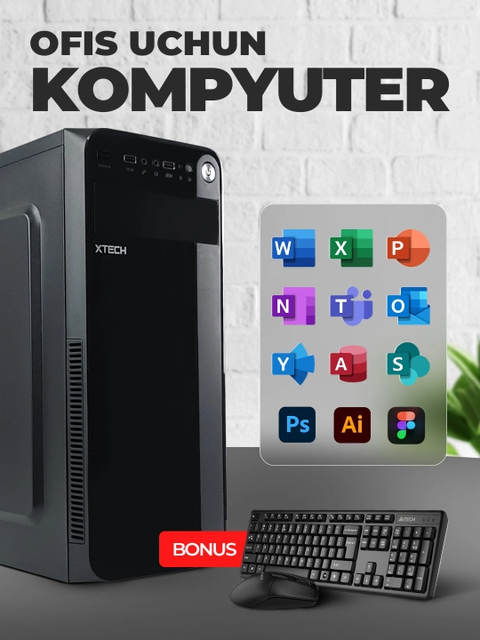 Ofis, uy va o‘qish uchun shaxsiy kompyuter, Windows o‘rnatilgan, Intel Core i5