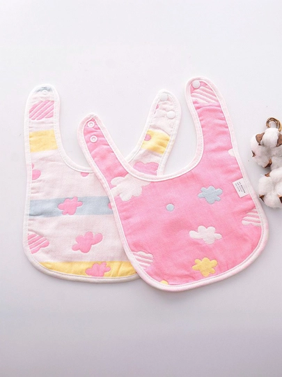 Детские слюнявчики для кормления новорожденных — BABYMAM-BIBS-РОЗОВ