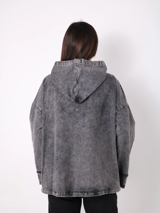 Ayollar uchun keng jins kurtka, XL-XXXL o‘lcham