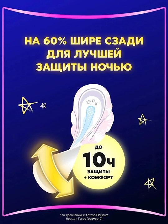 Always Ultra Platinum Tungi Ekstra himoya gigienik prokladkalar, o‘lchami 5, 10 dona