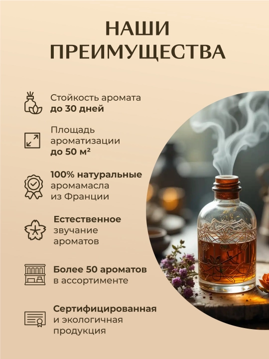 Ароматический диффузор для дома Gamma D'oro, с палочками, розовый шелк, 100 мл