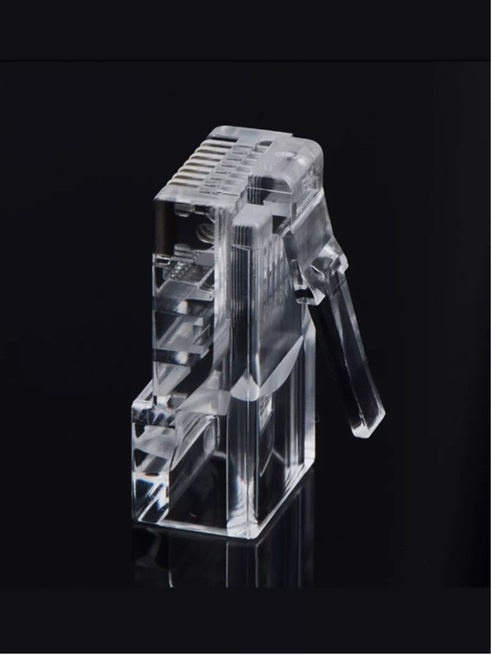RJ45 8P8C UTP Cat 5e konnektori, oltin qoplamali kontaktlar, 10 dona to‘plam