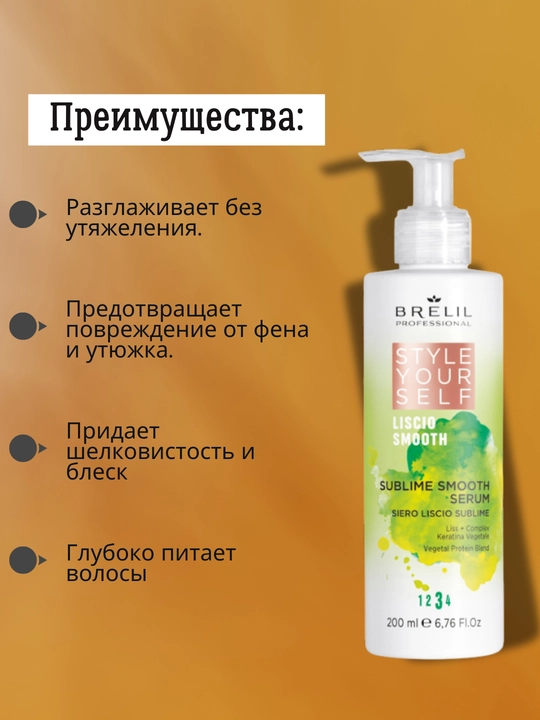 Sochni tekislash uchun sarum 200 ml, Style Your Self, termal himoya