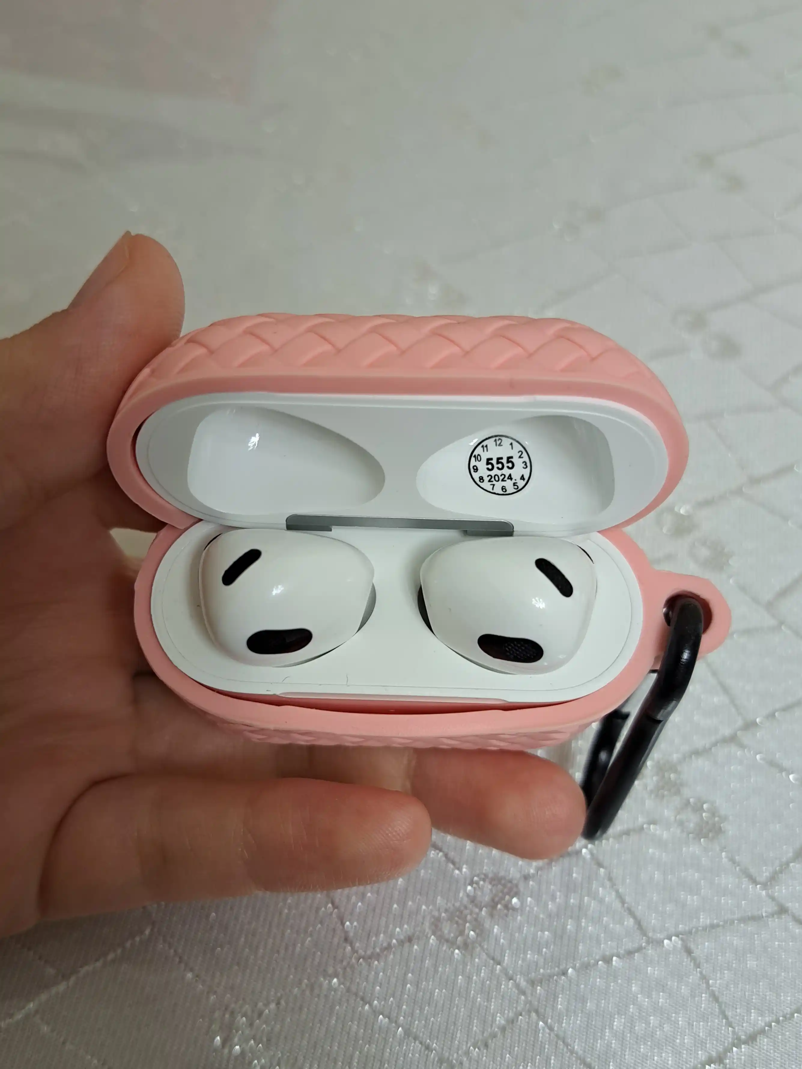 Чехол для Airpods 1, 2, pro, pro 2, 3, 4  силиконовый, ромб