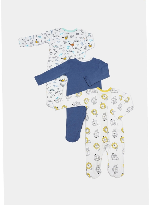 Комбинезон для детей, PremierKids, 3 шт, 100% хлопок