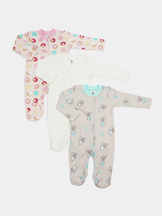 Комбинезоны для детей, PremierKids, 3 шт, 100% хлопок