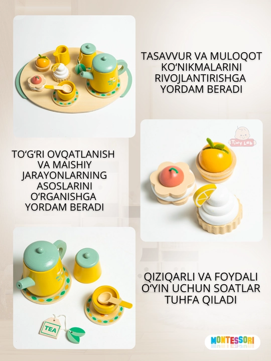 Игрушечная детская кухня Монтессори, кухонный набор игрушечной посуды, развивающая игрушка