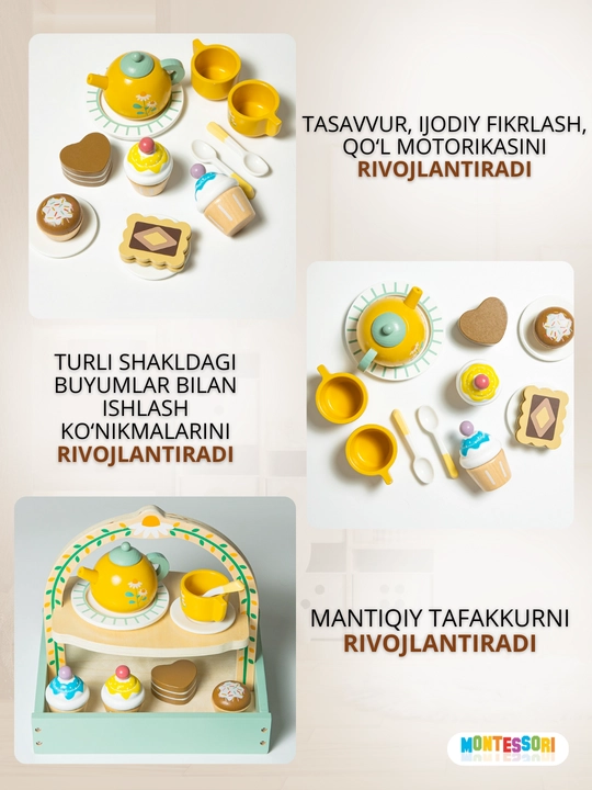 Игрушечная детская кухня Монтессори, кухонный набор игрушечной посуды, развивающая игрушка