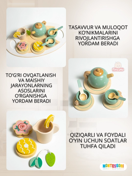Игрушечная детская кухня Монтессори, кухонный набор игрушечной посуды, развивающая игрушка