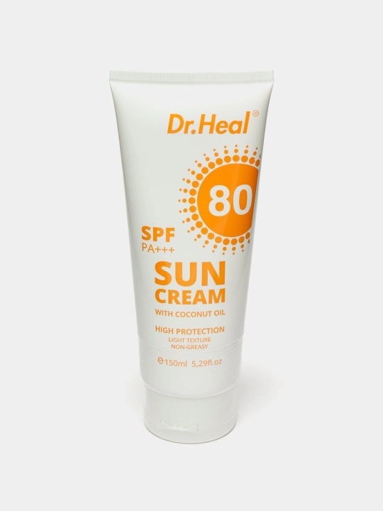 Увлажняющий, отбеливающий и антивозрастной солнцезащитный крем Dr.Heal, SPF80 PA