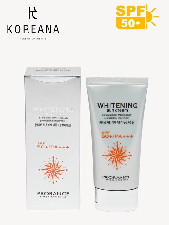 Prorance Whitening SPF 50+ pigmentatsiyaga qarshi oqartiruvchi quyoshdan himoyalovchi krem