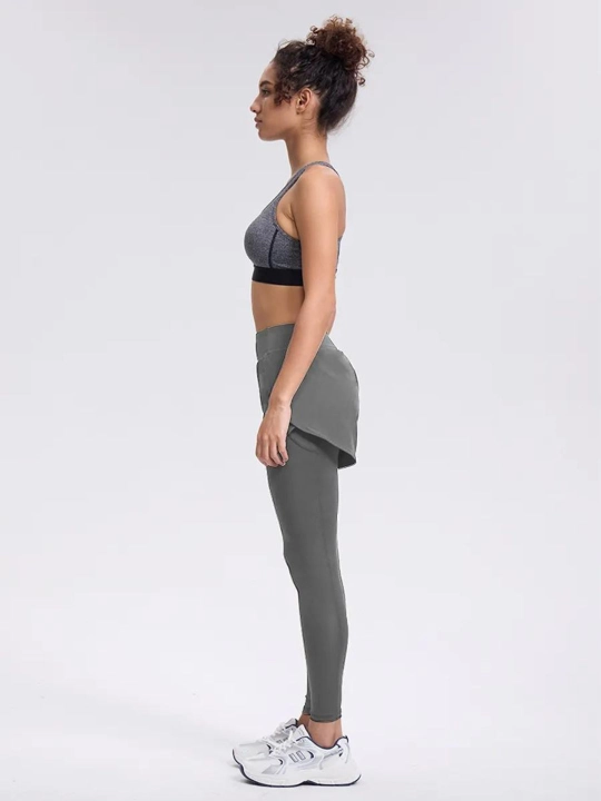 Sport losinlari, sport, fitnes va yoga uchun yashirin cho‘ntakli shortili ayollar legginslari