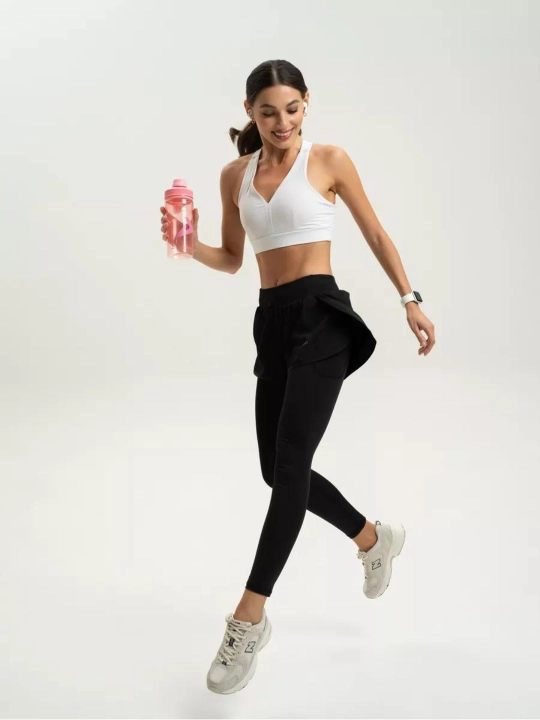 Sport losinlari sport fitnes va yoga uchun yashirin cho‘ntakli shortili ayollar legginslar