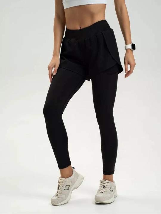 Sport losinlari sport fitnes va yoga uchun yashirin cho‘ntakli shortili ayollar legginslar