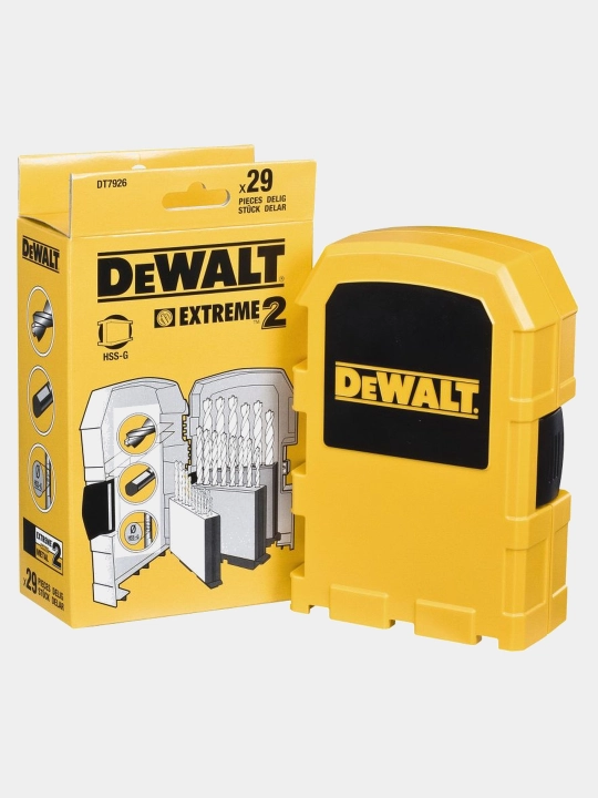 Набор сверл по металлу DeWALT "EXTREME", 1-13 мм, 29 шт, DT7926-XJ