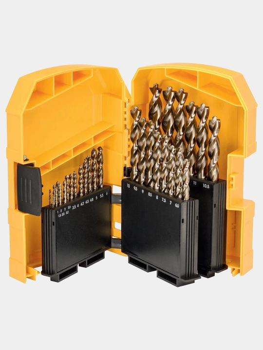 Набор кобальтовых сверл по металлу DeWalt "COBALT INDUSTRIAL" 1-13мм 29 шт DT4957-QZ - 