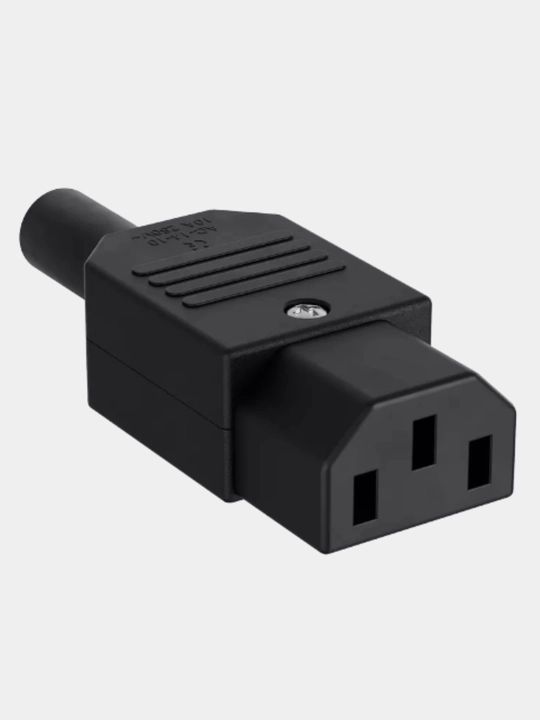 Разъем питания компьютерный IEC 320 C14 на кабель розетка 3-Pin 250В 10А черный майнер