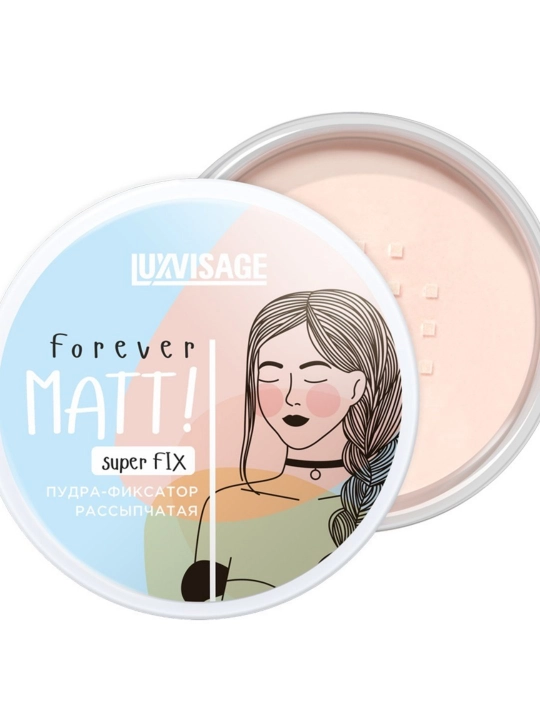 Пудра-фиксатор для лица Forever MATT! super FIX, рассыпчатая, бесцветная, 6 г, LUXVISAGE - 