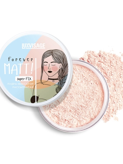 Пудра-фиксатор для лица Forever MATT! super FIX, рассыпчатая, бесцветная, 6 г, LUXVISAGE