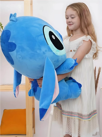Мягкая игрушка Стич, для детей и взрослых, для подарка 35, 45, 55, 75 ,95 см — DEM0712-STICH-СИНИЙ-stich40