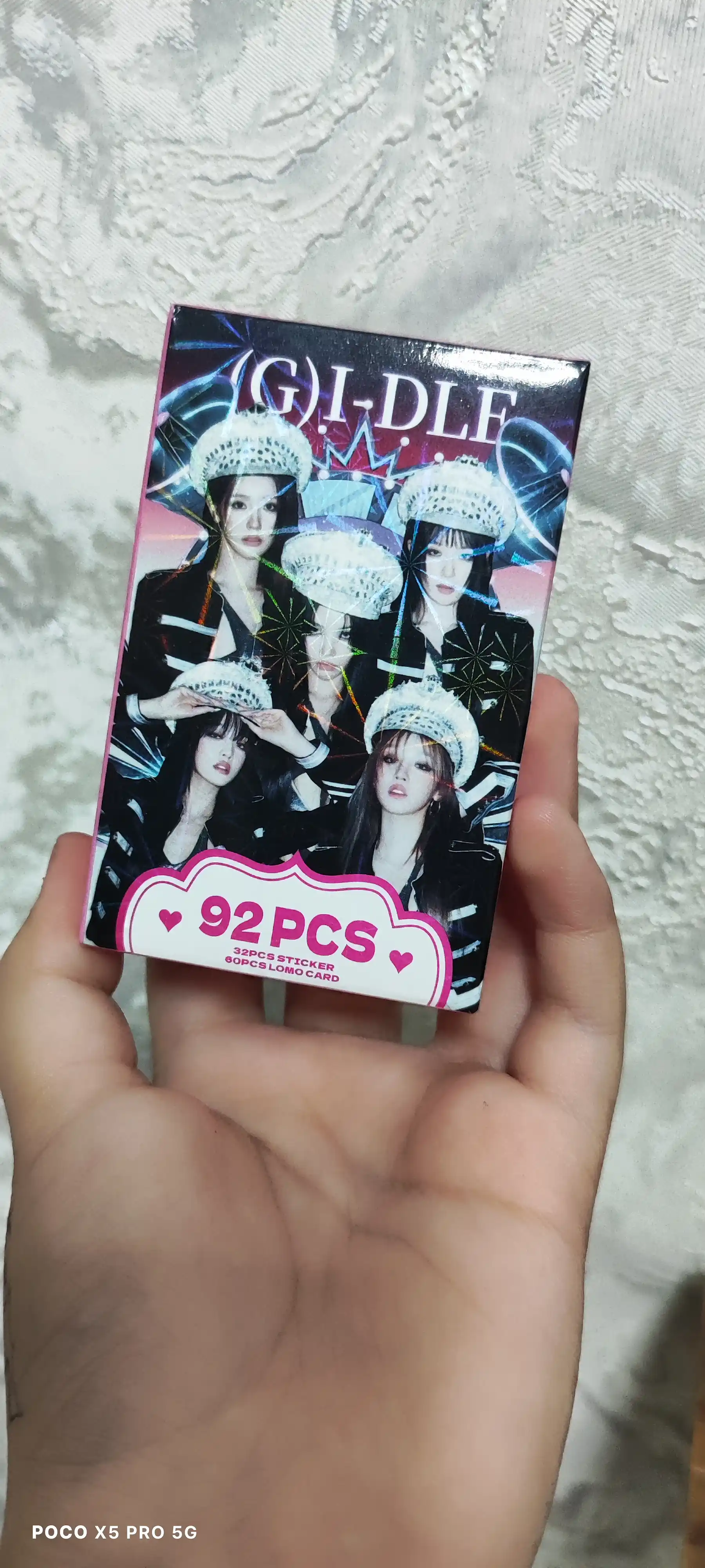 Коллекционные LOMO карточки K-POP G I-DLE, 92 шт, 60 карточек "GIDLE" и 32 стикера