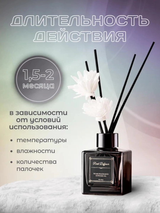 Освежитель воздуха для дома, автомобиля и офиса, диффузор с палочками, 50 мл, 100 мл