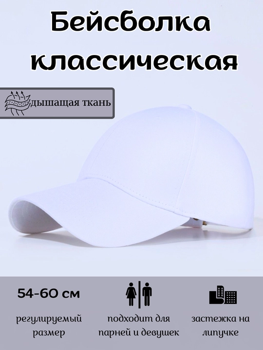 Кепка бейсболка, унисекс - 