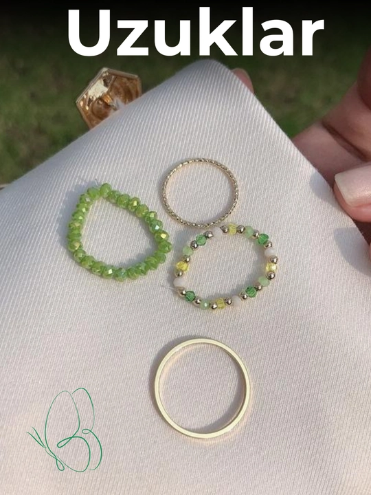 “Graceful Beads”, ayollar to'plam uzuklari, 4 dona