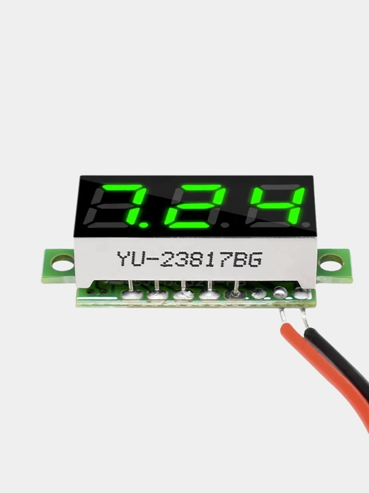 Raqamli mini voltmetr 0.28 dyuym, 2.530 V, LED ekran, yashil indikator