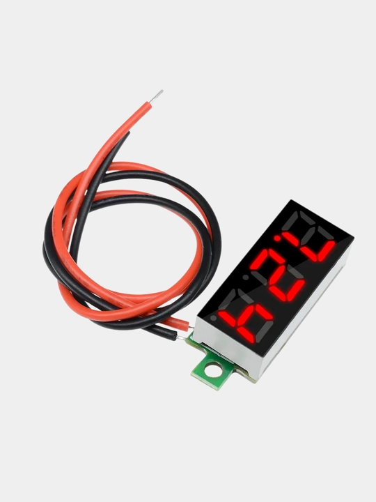 Raqamli mini voltmetr 0.28 dyuym, 2.530 V, LED ekran, qizil indikator