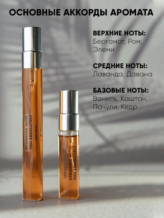 Erkaklar uchun atir Stronger With You Absolutely, Giorgio Armani,5 ml, 10 ml,100 ml
