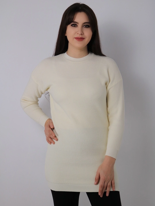 Женская туника из кашемира и шерсти, свободный крой