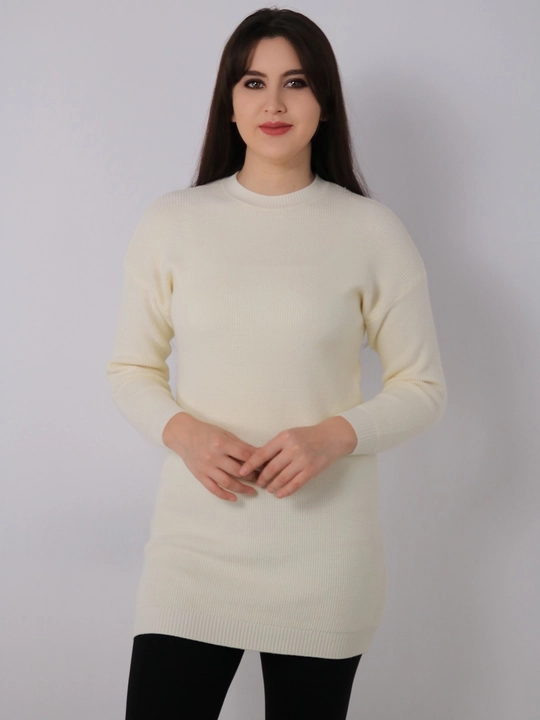 Женская туника из кашемира и шерсти, свободный крой