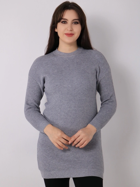 Женская туника из кашемира и шерсти, свободный крой