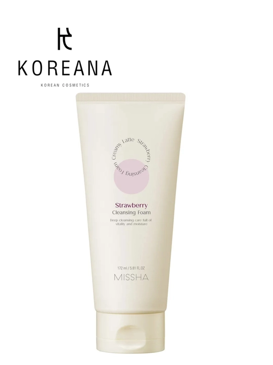 Missha Очищающая пенка для лица Creamy Latte Strawberry, 172 мл