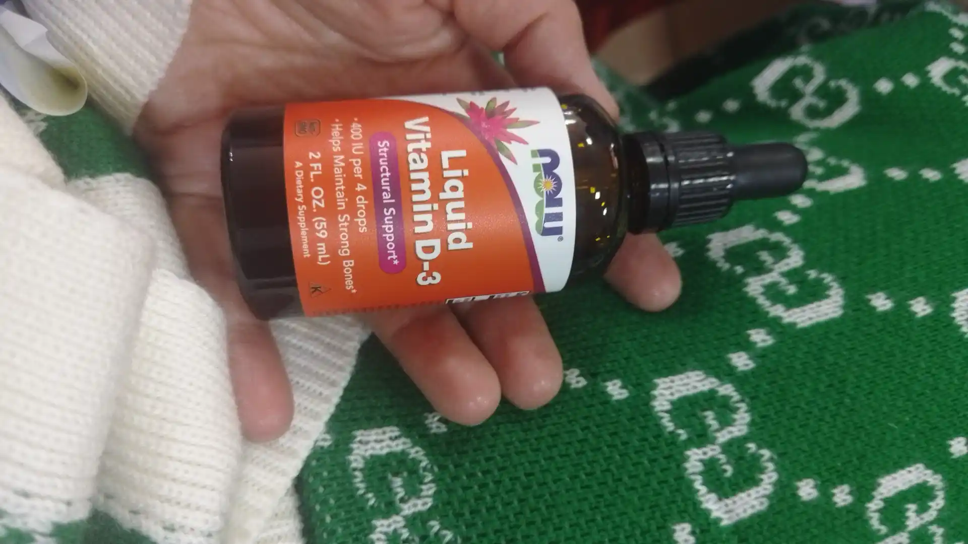 Now Foods suyuq vitamin D3, 400 ME 59 ml, immunitet uchun qulaylik va уengillik