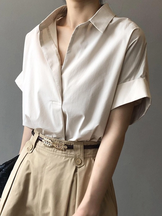 Ayollar oversize ko‘ylagi, kalta yengli bluzka — EllyFashion