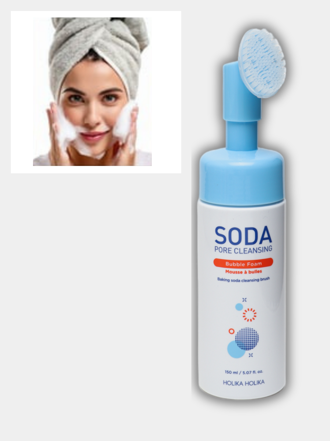 Очищающая пенка для умывания, пенка Soda от Holika Holika 150 мл - 