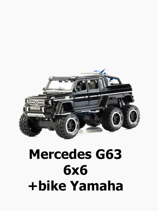 Машинка игрушка Mercedes Benz G63 6X6, c световыми и звуковыми эффектами+ Байк Yamaha - 