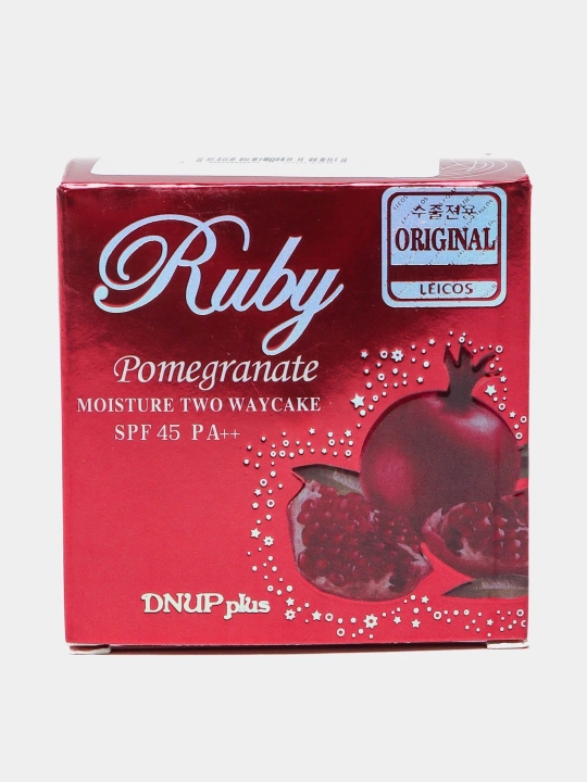 Пудра для лица с запаской Ruby Pomegranate SPF45/PA++, №13 гранат рубиновый, 2 слоя