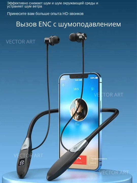 Sport simsiz minigarnituralari, jant, magnit, raqamli displey, Bluetooth BT-116