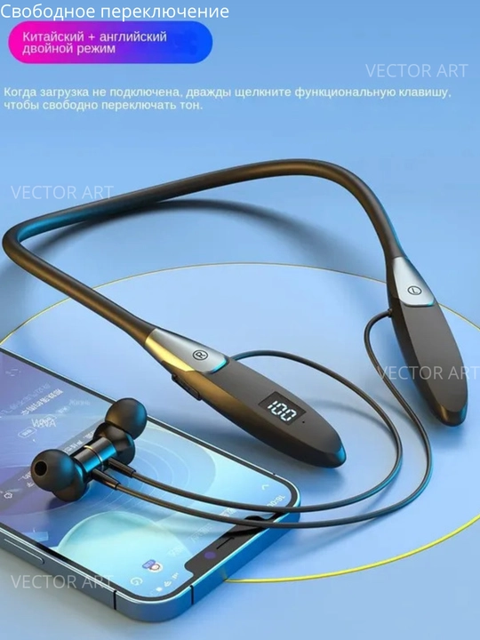 Sport simsiz minigarnituralari, jant, magnit, raqamli displey, Bluetooth BT-116