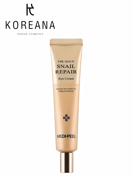 Крем для век с золотом и муцином улитки Medi-Peel 24K Gold Snail Repair Eye Cream - 
