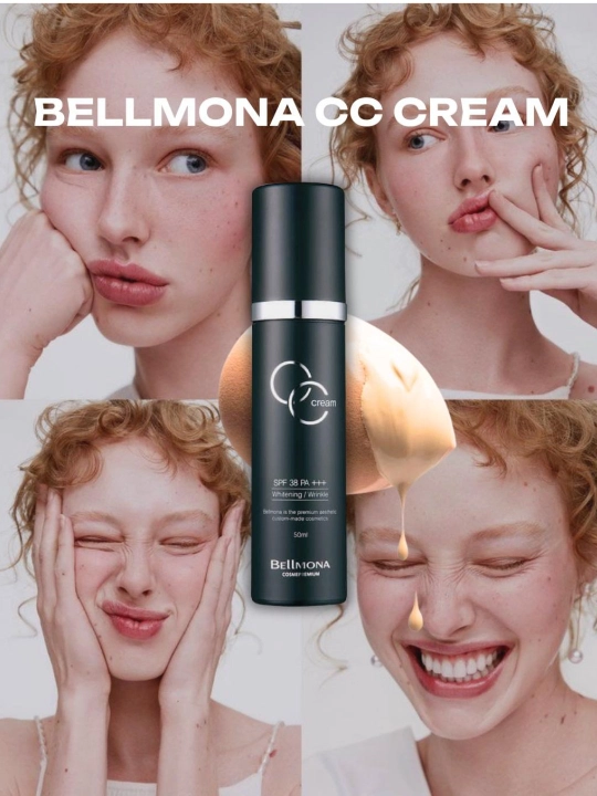 Bellmona CC krem ​​rangini o'zgartiruvchi SPF 34/PA, 50 ml